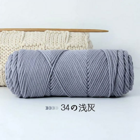 Nvzi-c Wool Yarn for Knitting & Crocheting Projects - Premium Hand Dyed Yarn, 200g Weight Yarn, Soft & Durable Wool Yarn，Light Grey