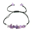 thumbnail image 1 of Nvzi-c handmade beaded bracelet, suitable for both men and women, hand woven natural gravel crystal bracelet with adjustable rope (purple), 1 of 1