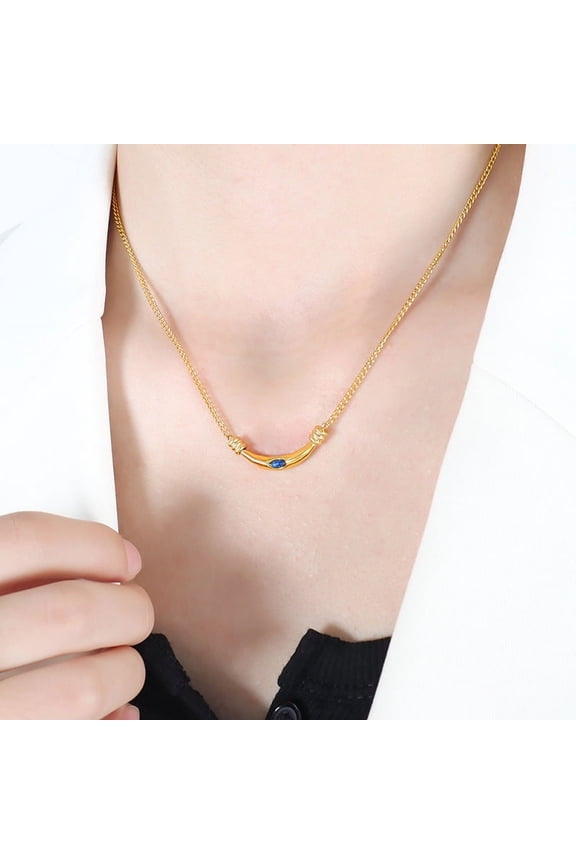 -c handmade necklace pendant suitable for men and women, desert journey inlaid with gemstones, vintage pendant, personalized necklace (blue)