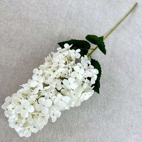 Nvzi cone-shaped hydrangea shrubs, spring flowers, green plants, and home decor 86cm long (white)