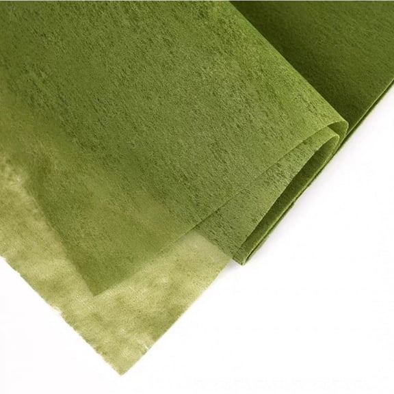 Nvzi cotton paper single color semi transparent non-woven fabric lining paper, bouquet hand held paper, pleated paper 50 * 50cm (military green)