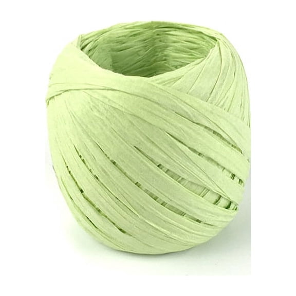 Nvzi craft paper rope, 2 rolls of Light Green 21.8-yard long Lafite paper rope, environmentally friendly natural fiber, tangle free gift packaging, wedding decoration and DIY crafts
