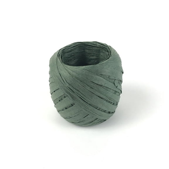Nvzi craft paper rope, 2 rolls of Military green 21.8-yard long Lafite paper rope, environmentally friendly natural fiber, tangle free gift packaging, wedding decoration and DIY crafts