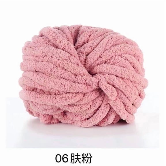 Nvzi crochet yarn, 240g 1 roll, ultra thick ice stripe thread, suitable for weaving blankets, mats, pet beds, soft and skin friendly, keeping warmsuitable for DIY handmade works,pink