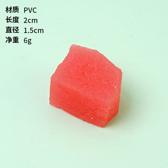 Nvzi fake watermelon chunks 0.78  0.59 inches, 10Pcs artificial watermelon slices, fruit decoration, lightweight and reusable, theme party, coffee shop decoration props, red