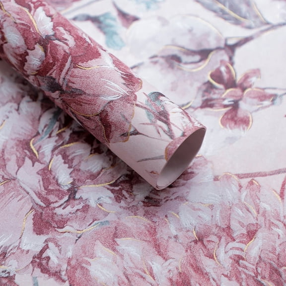 Nvzi gifts, flowers, gift box packaging paper, Chinese art printed thickened waterproof flower packaging paper (pink)