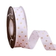 thumbnail image 1 of Nvzi gifts, flowers, gift box packaging ribbons, hot stamping star style polyester ribbons, bow accessories, flower gift box packaging bag (white), 1 of 2