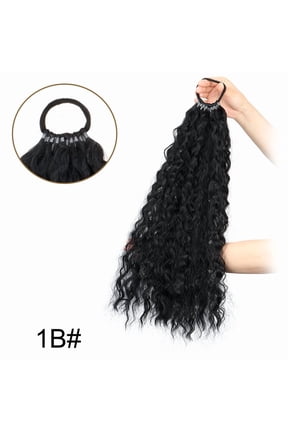 long braided wig, braided wig with a hair band design, black, 45CM long, 1 piece, suitable for daily wear, made of high-quality material, comfortable to wear