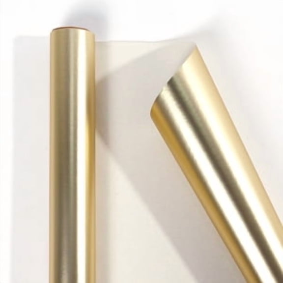 Nvzi matte wrapping paper 17 inches x 3.28 yards long, 2 pieces, Golden gift wrapping paper, wedding/birthday/Christmas gift wrapping paper, bouquet DIY packaging craft project