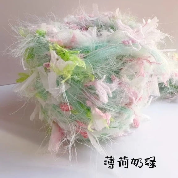 Nvzi multi-color art yarn -100g 1 roll hand spun fancy yarn, various fiber wall cloth decorative yarn, multi fiber yarn for textile art and tassel, style-AH