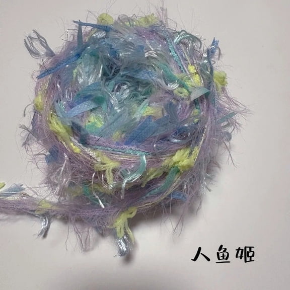 Nvzi multi-color art yarn -100g 1 roll hand spun fancy yarn, various fiber wall cloth decorative yarn, multi fiber yarn for textile art and tassel, style M