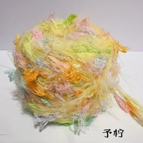 Nvzi multi-color art yarn -100g 1 roll hand spun fancy yarn, various fiber wall cloth decorative yarn, multi fiber yarn for textile art and tassel, style P