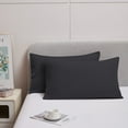 thumbnail image 1 of Nvzi pillowcase -2 pieces of Dark Gray, 20 x 26 inches, ultra-fine fiber pillowcase with hidden envelope seal, smooth flat seam, suitable for hotel luxury home bedding, 1 of 3