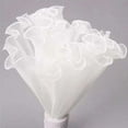 thumbnail image 1 of Nvzi plain edge wave yarn flower packaging paper material yarn bouquet pleated wave yarn wrapped flower net yarn floral art 4 meters long (white), 1 of 4