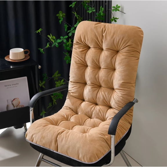 Nvzi plush cushion, 37 18 3.15 inch Khaki soft cushion, ergonomic rocking chair cushion, modern office chair cushion, used for minimalist home decoration, 1 piece