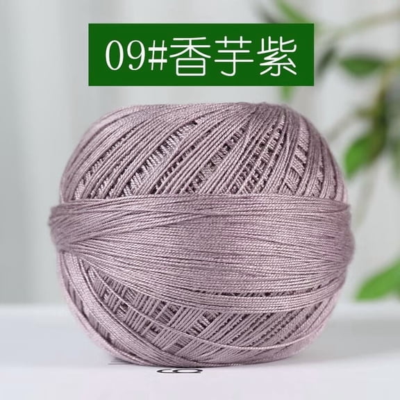 Nvzi soft crochet yarn, white, 3 rolls (150g Total, 50g Each), high-quality silk cotton blend, very suitable for crochet, knitting, DIY crafts and handmade projects, light purple-A