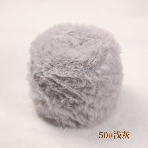 Nvzi soft yarn, 3 rolls (300g Total, 100g Each), high-quality rabbit velvet yarn, super soft and warm, very suitable for knitted scarves, hats, handicrafts, easy to use​，light grey
