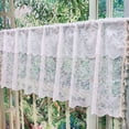 thumbnail image 1 of Nvzi white Short Curtain Rod Pocket, 175*45cm - 1 slice, Elegant Lace Fabric for & Valances, Ideal for Kitchen Window, Dining Room, Cafe Decor, 1 of 4
