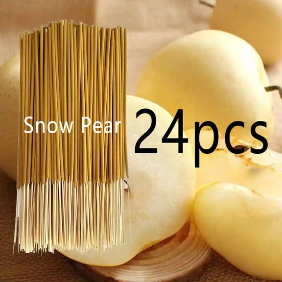 Nvzi yellow bamboo core incense sticks -24 pieces, 8.66 inches long, used in DIY aroma technology projects, yoga, meditation, snow pear aroma
