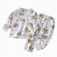 thumbnail image 1 of Nwiuh 100% Cotton Baby Boys Girls Pajamas Set Long Sleeve Sleepwear(White,4-5 Years), 1 of 5