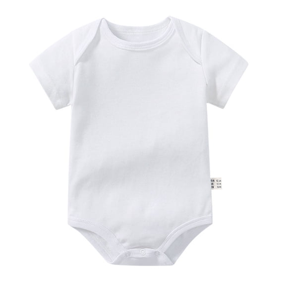 Nwiuh Baby Bodysuit Girl Boy Newborn Toddler, Snap Easy Closure (White, 3-6 Months)