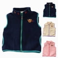 thumbnail image 1 of Nwiuh Baby Boys Girls Winter Thick Vest Soft Sleeveless Waistcoat Cartoon Zipper Jacket (Navy, 6-7 Years), 1 of 9