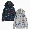 thumbnail image 1 of Nwiuh Baby Boys Zip Up Hoodie Toddler Boys Jacket Cartoon Winter Long Sleeve Hooded Sweatshirt Tops Fall Coat Kids (Blue, 10-12 Years), 1 of 9