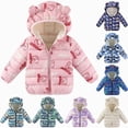 thumbnail image 1 of Nwiuh Baby Winter Hooded Down Jacket Boys Girls Light Warm Puffer Coats Toddler Bear Ears Zipper Up Down Coats Outwear (Blue, 5-6 Years), 1 of 7