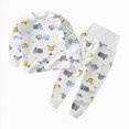 thumbnail image 1 of Nwiuh Bamboo Viscose Pajama Sets for Toddler Boys & Girls Baby Kids, Ultra-soft Snug fit Pjs Sleepers for Birthday Holiday White 1-2 Years, 1 of 3