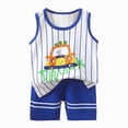 thumbnail image 1 of Nwiuh Boys' Clothing Sets Toddler Kids Boys Pajamas Summer Pj's Boy Jammies Dinosaur Train Sleepwear Short Sets (White, 4-5 Years), 1 of 4