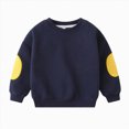 thumbnail image 1 of Nwiuh Boys Sweatshirts Long Sleeve Crewneck Pullover Shirt Kids Fashion Fall Winter Sweater (Navy, 3-4 Years), 1 of 5