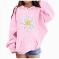 thumbnail image 1 of Nwiuh Girls Cute Hoodie Sunflower Graphic Print Casual Light Hoodie Y2k Clothes | Cute Flower Print Casual Sweatshirt,Loose Fit Comfy Pullover,Teen Girls School Wear (Pink, 11-12 Years), 1 of 4