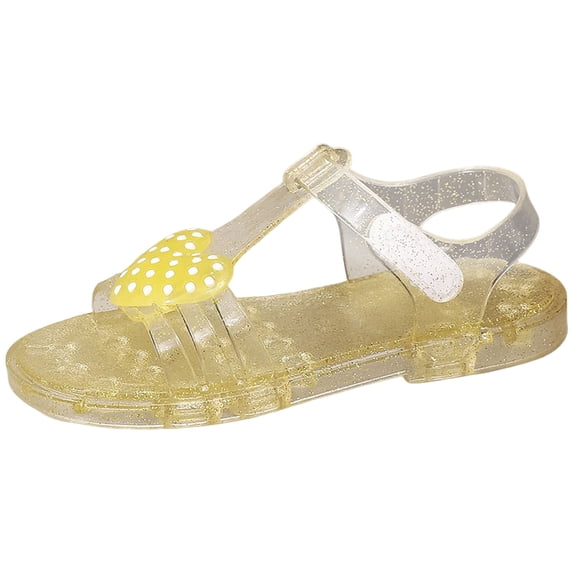 Nwiuh Girls Sandals for Toddler Girls Princess Dress Jelly Shoes Kids Flats Soft Unisex-Child Boys Rainbow Water Rubber Sole Open Toe Beach Summer Mary Jane
