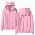 thumbnail image 1 of Nwiuh Girls and Toddler Long Sleeve Zip Up Hoodie Sweatshirt (Pink, 11-12 Years), 1 of 9