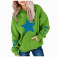 thumbnail image 1 of Nwiuh Hoodie Kids Cute Star Pattern Sweatshirts for Teen Girls with Pockets Long Sleeve Fall Winter Hoodie (Green, 7-8 Years), 1 of 4