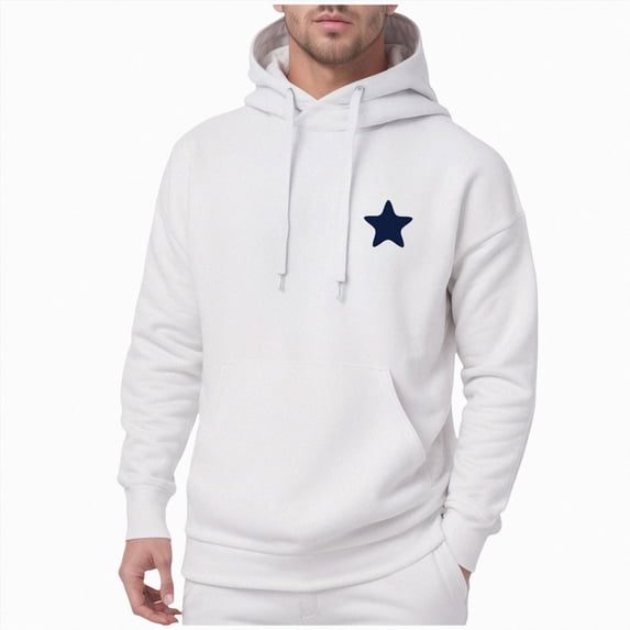Nwiuh Hoody Hoodie Sweatshirt American Football Team (White, M)