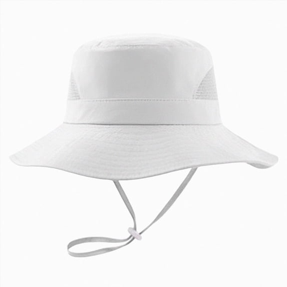 Nwiuh Kids Cotton Bucket Hat Sun Beach Hat for Boys Girls Grey for Size 3-6 Years