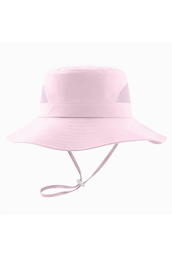 Kids Cotton Bucket Hat Sun Beach Hat for Boys Girls Pink for Size 3-6 Years