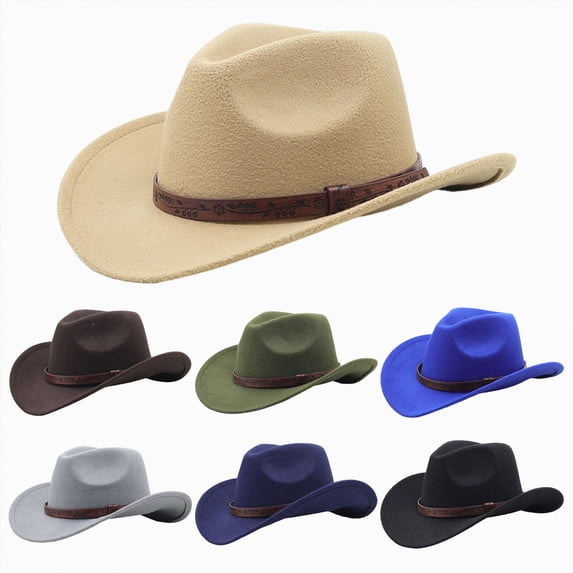Nwiuh Kids Western Cowboy Hat, 3-8Y Toddler Boy Cowboy Hat Baby Cowgirl Hat Child Cowboy Hat (Beige, 3-8 Years)