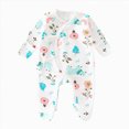 thumbnail image 1 of Nwiuh Kimono Tie Long Sleeve One Piece, 100% Organic Baby Clothes for Girls & Boys, Preemie, Newborn & Infant (Light Purple, 1-3 Months), 1 of 3