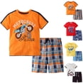 thumbnail image 1 of Nwiuh Little Brother Big Brother Matching Outfits Short Sleeve Romper/T-Shirt+ Shorts Summer 2PCS Clothes Set Yellow for Size 7-8 Years, 1 of 5