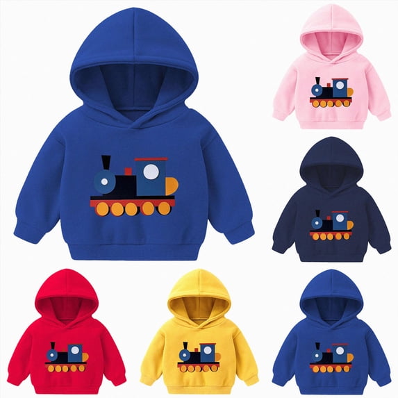 Nwiuh Lovely Print Outfits for Kids Girl Boy Winter Fall Hoodies Outfits Sweatshirts Child 2026 Trendy (Pink, 3-4 Years)