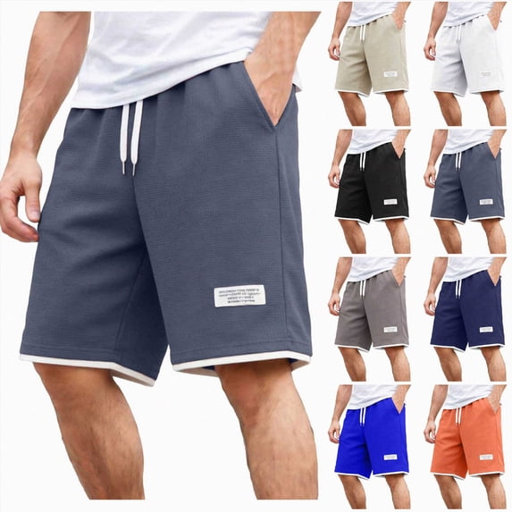 Nwiuh Mens Cotton Sweat Shorts Lounge Casual 7"/9" Summer Drawstring Elastic Waist Comfy Jersey for Yoga Running Athletic Coffee 3XL