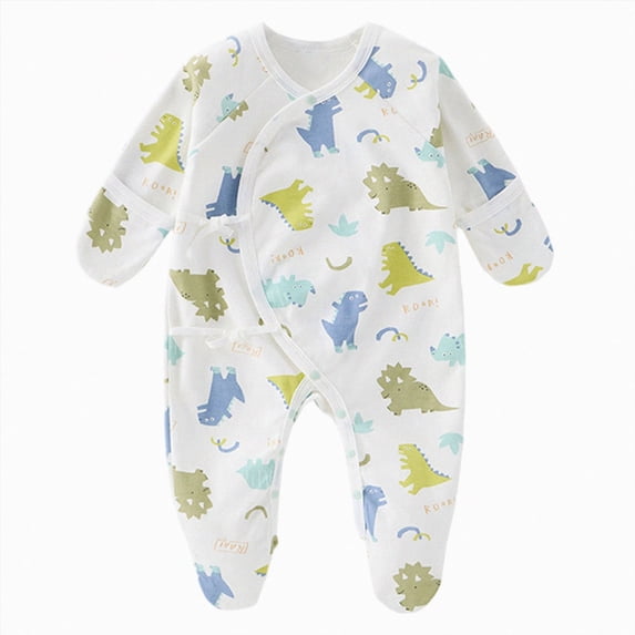 Nwiuh Newborn Baby Romper for Baby Girls Boys, Side Snap Newborn Long Sleeve Onesies Boy&Girls for Spring&Autumn(Dark Blue,1-3 Months)