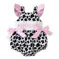 thumbnail image 1 of Nwiuh Newborn Cowgirl Outfit Infant Baby Girl Ruffle Bubble Romper Short Sleeve Bodysuit Bow Jumpsuit Western Baby Clothes (Red, 12-18 Months), 1 of 6