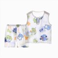 thumbnail image 1 of Nwiuh Pajamas Kids Boys Pajamas Sleepwear Baby Boy 2 Pcs Summer Pjs Kids Short Sets (White, 7-8 Years), 1 of 4