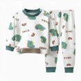 thumbnail image 1 of Nwiuh Pajamas Set 2 Piece Pjs Cotton Sleepwear Long Sleeve Top with Pants(White,2-3 Years), 1 of 4