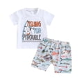 thumbnail image 1 of Nwiuh Toddler Baby Boy Fishing Clothes Short Sleeve T Shirt Top and Fish Shorts Set 2Pcs Infant Summer Outfits (Sky Blue, 0-6 Months), 1 of 6