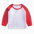 thumbnail image 1 of Nwiuh Toddler Baby Girls Boys Long Sleeve Raglan Shirt Baseball Tee Cotton T-Shirt Kids Casual Athletic Tee Shirts Tops(Red,18-24 Months), 1 of 8