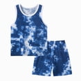 thumbnail image 1 of Nwiuh Toddler Boy's Summer 2 Piece Outfits Tie Dye Sleeveless Tank Tops and Shorts Casual Clothing Sets (Blue, 3-4 Years), 1 of 9